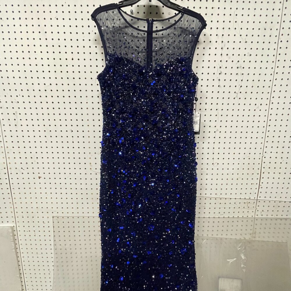 Adrianna Papell Beaded Column Gown